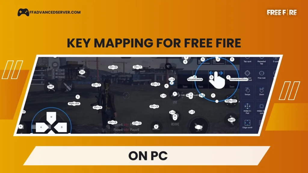 key mapping for free fire on pc